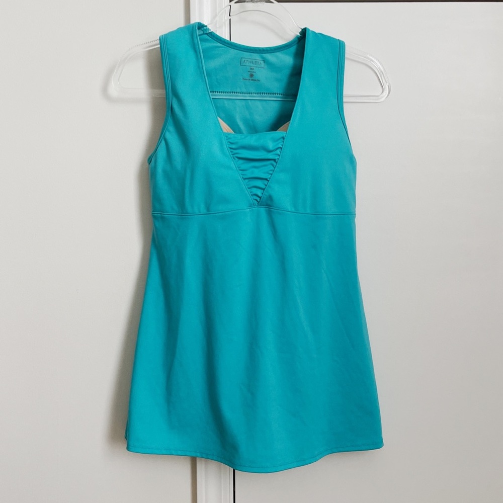 Athleta Blue Padded Tank Top